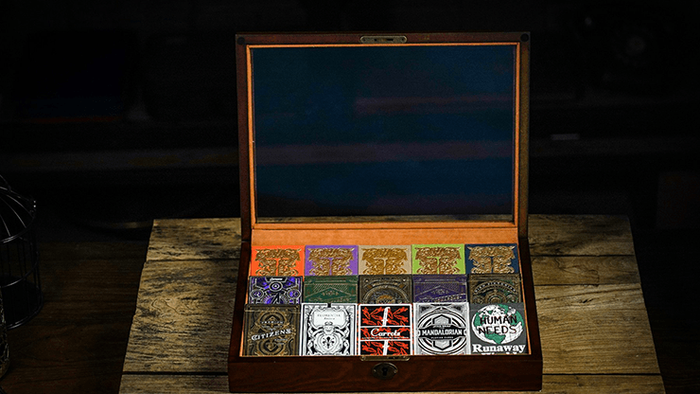PlayingCardDecks.com-15 Deck Luxury Wooden Storage Box