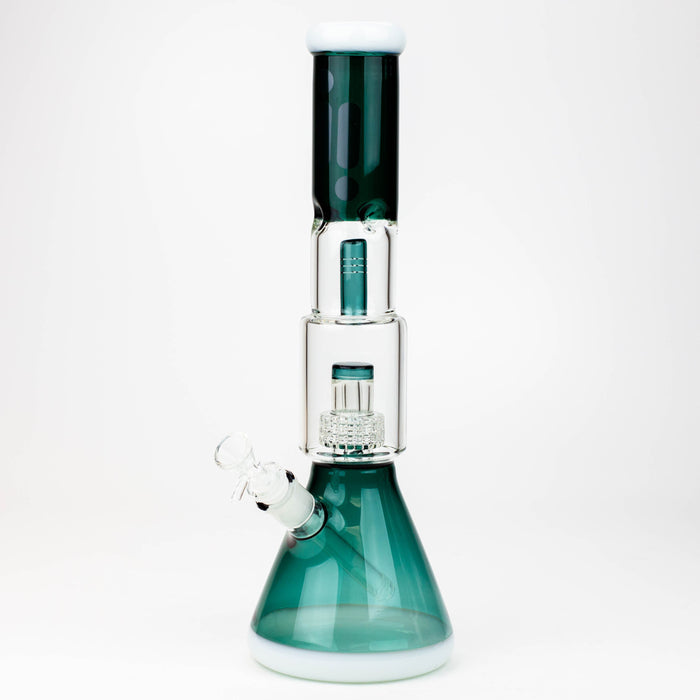 15" Infyniti showerhead percolator with splash guard glass bong