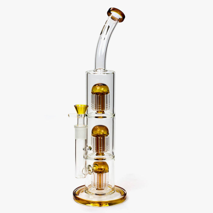 16'' Infyniti Triple Chamber Percolator Bong Amber Yellow