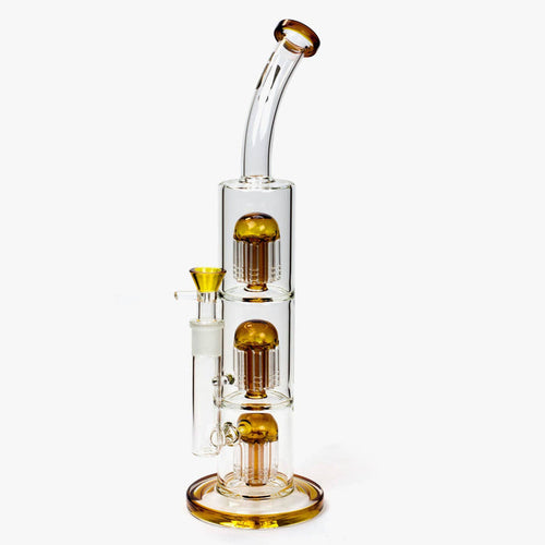 16'' Infyniti Triple Chamber Percolator Bong Amber Yellow