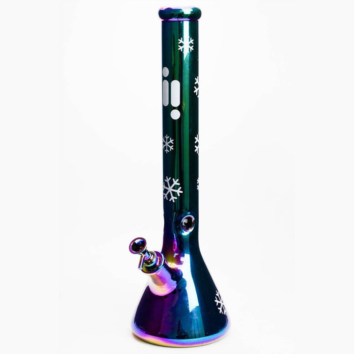 Infyniti Snowflake Metallic GlassWater Bong Brown