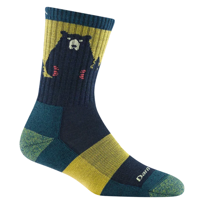 Darn Tough 1970 Women's Bear Town Micro Crew Lightweight with Cushion - Dark Teal