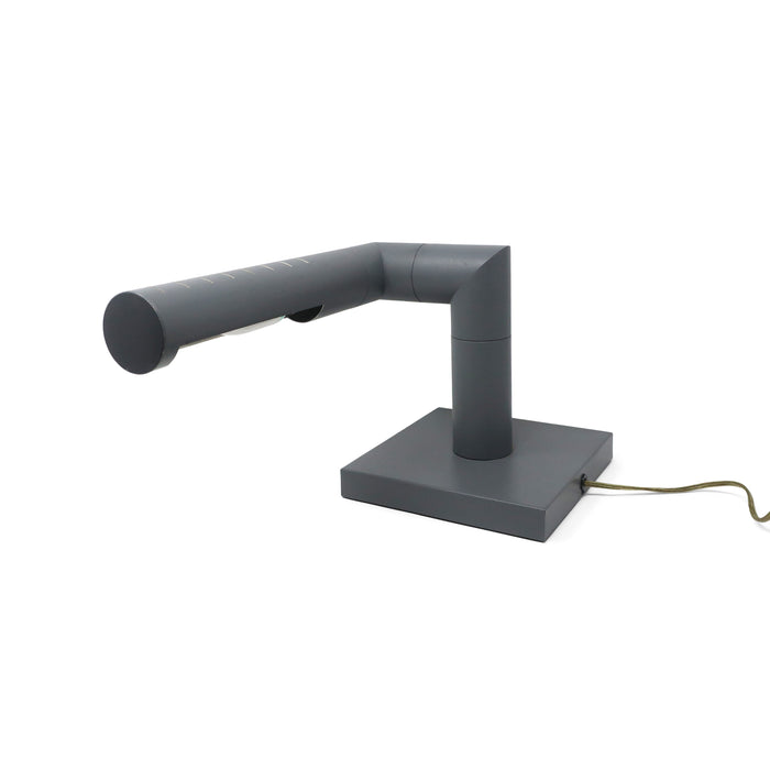 1970's Postmodern Gray Tubular Desk Lamp