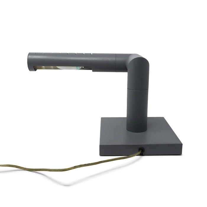 1970's Postmodern Gray Tubular Desk Lamp