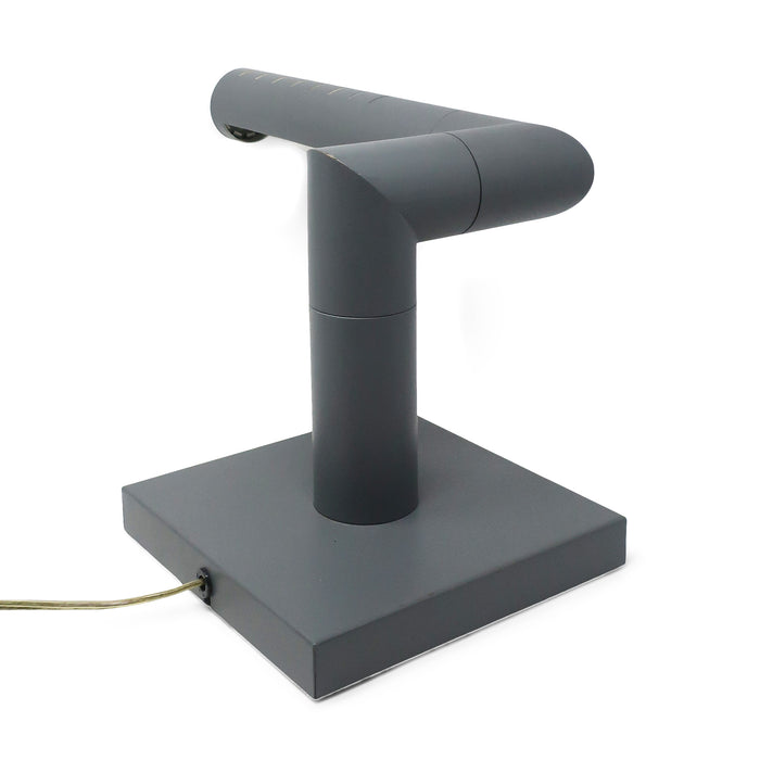 1970's Postmodern Gray Tubular Desk Lamp