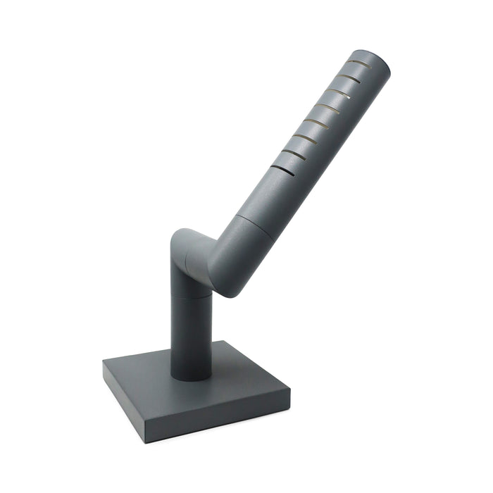 1970's Postmodern Gray Tubular Desk Lamp