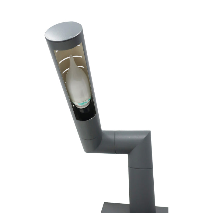 1970's Postmodern Gray Tubular Desk Lamp