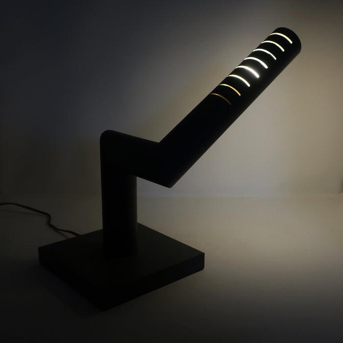 1970's Postmodern Gray Tubular Desk Lamp