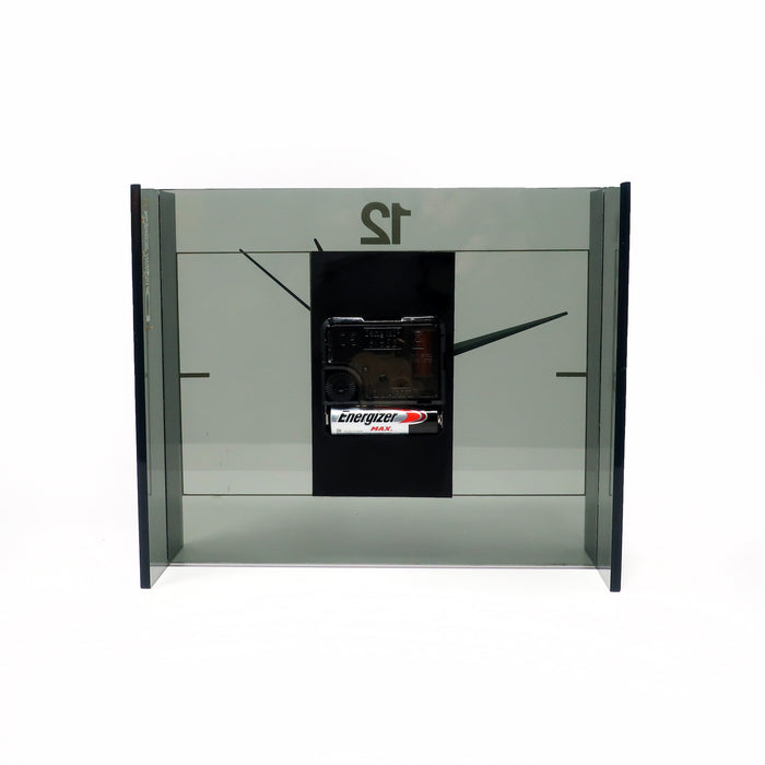 1970s Smoked Lucite Clock by Robert Blosser for Design Group