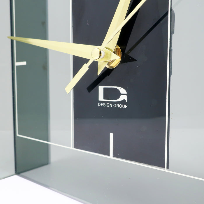 1970s Smoked Lucite Clock by Robert Blosser for Design Group