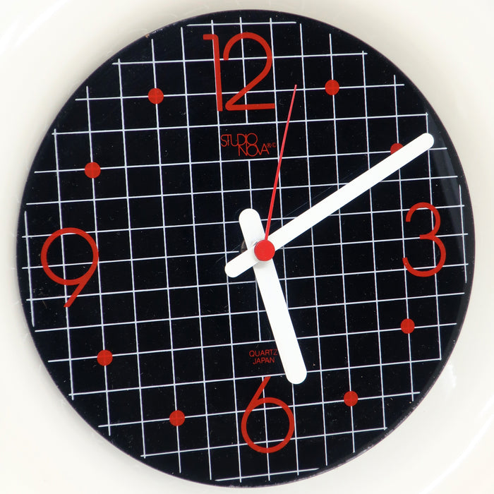 1980s Graphic Wall Clock by Studio Nova Japan