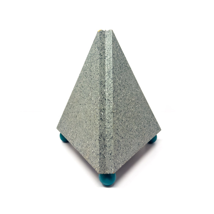 1980s Postmodern Triangular Mantel Clock with Splatter Finish