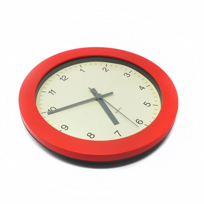 1980s Red, White and Gray Wall Clock by Junghans