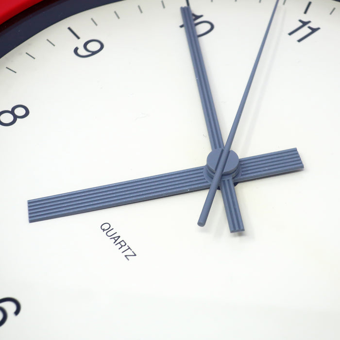 1980s Red, White and Gray Wall Clock by Junghans