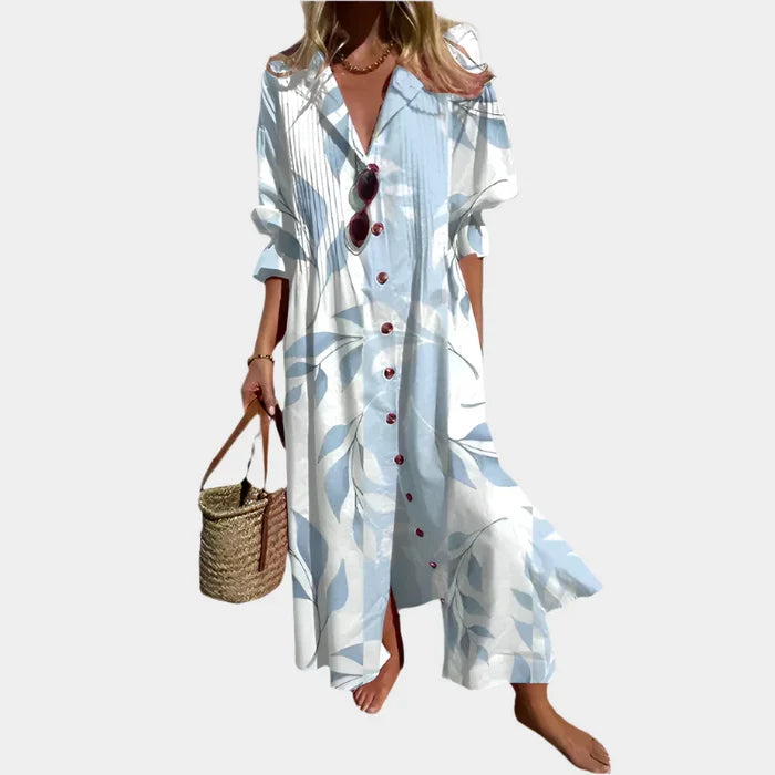 Airy Boho Dress with Puff Sleeves