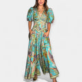 Airy Maxi Dress with Rich Puff Sleeves