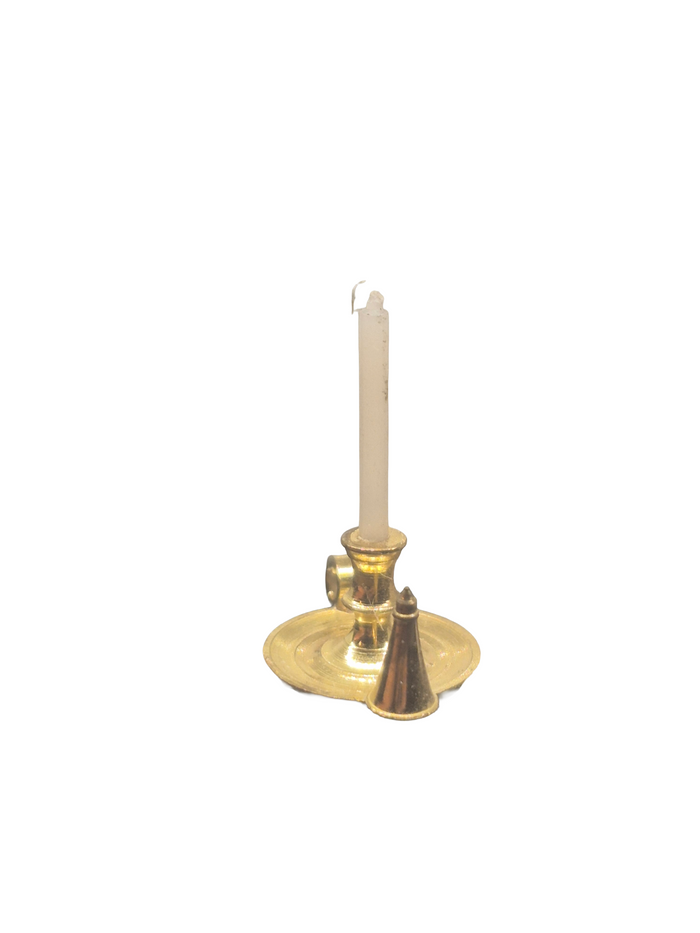 Alec Rothwell ‐ Golden Chamber Candlestick w/ Candle