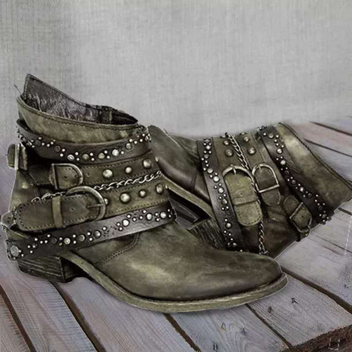 Anaïs | Women's Western Studded Ankle Boots