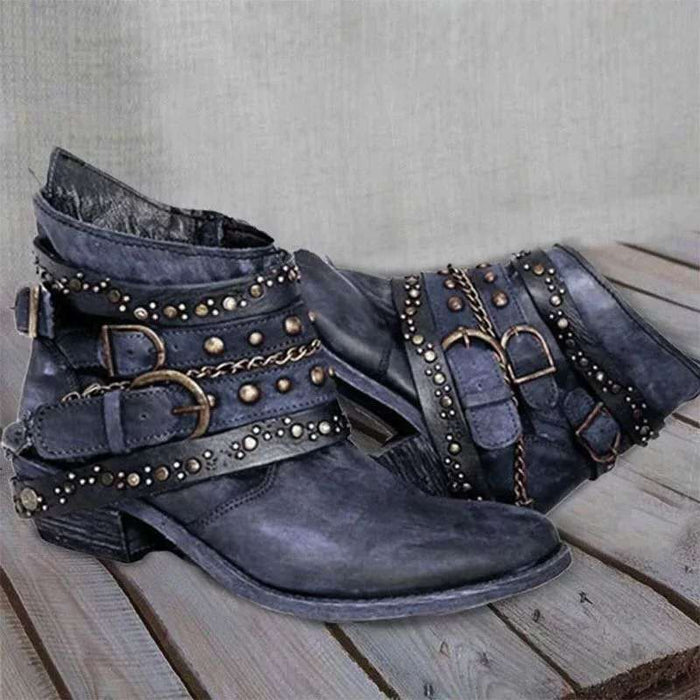 Anaïs | Women's Western Studded Ankle Boots