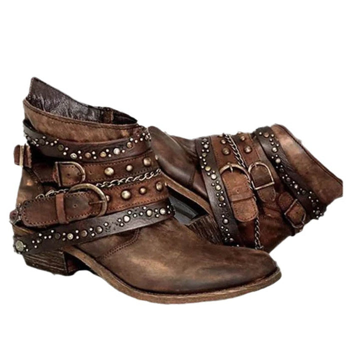 Anaïs | Women's Western Studded Ankle Boots
