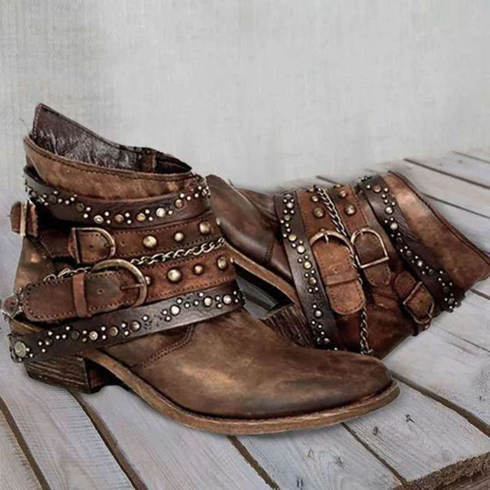 Anaïs | Women's Western Studded Ankle Boots