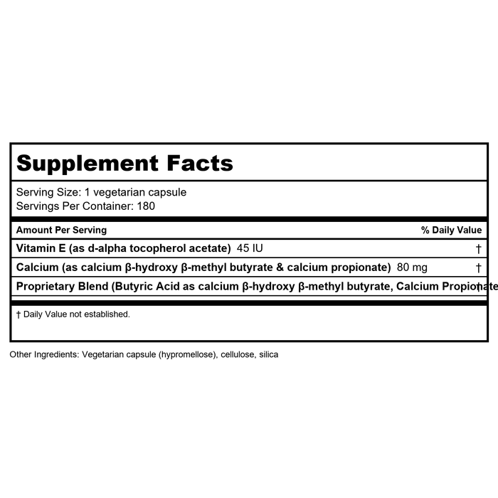 Apex Energetics EnteroVite 180 Capsules - K100 - Supplement Facts panel