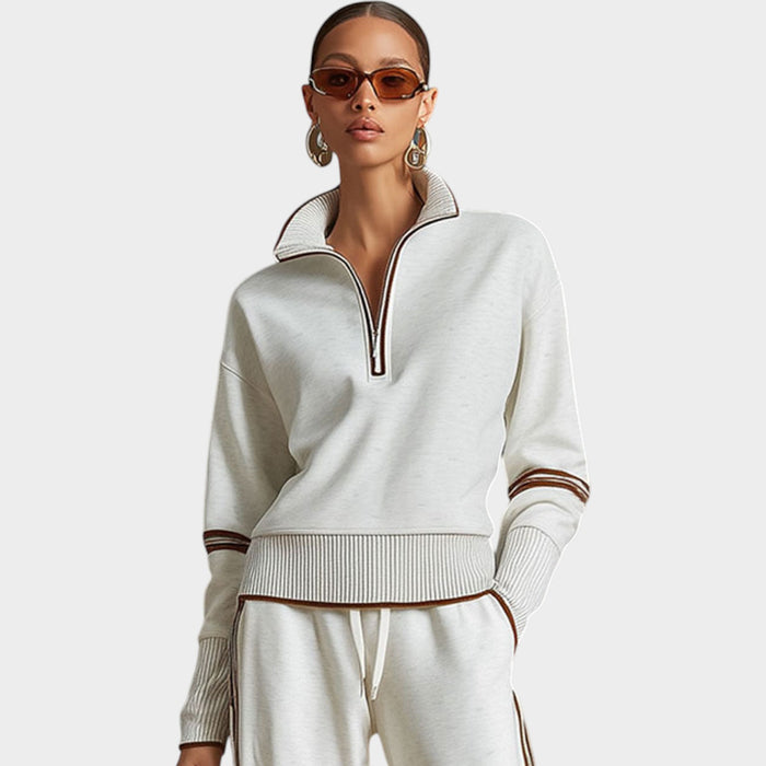 Athleisure Zip‑Neck Lounge Set