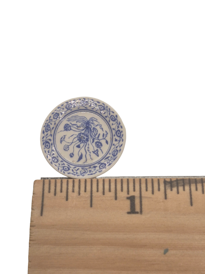 Avon Miniatures – Porcelain Blue & White Floral Plate