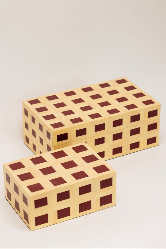 Axel Grid Patterned Box - 2 Sizes