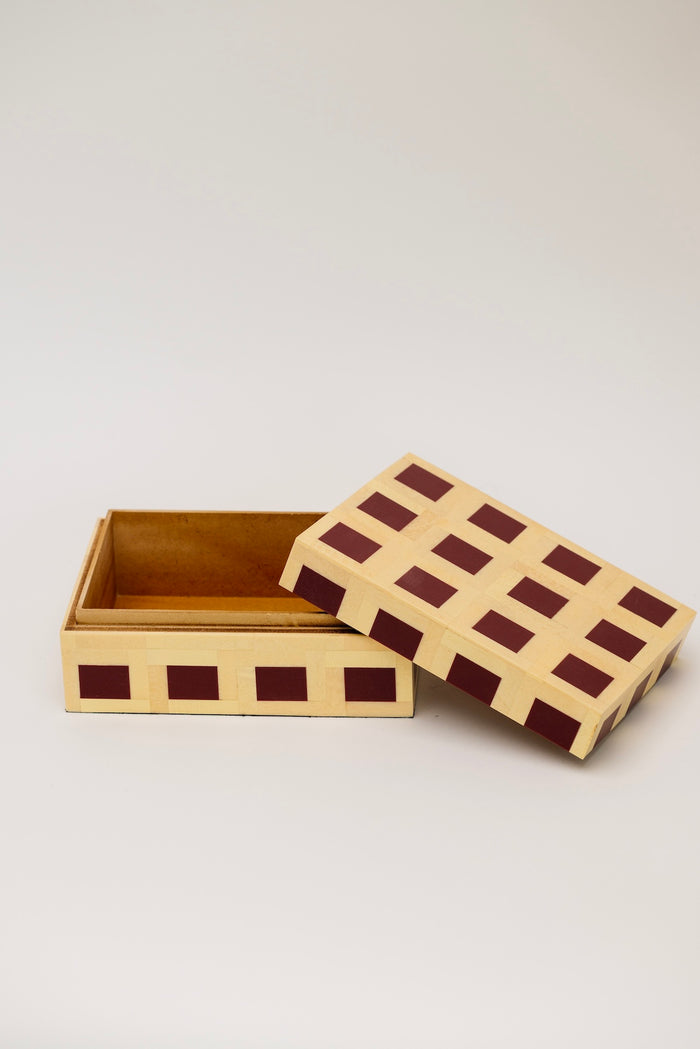 Axel Grid Patterned Box - 2 Sizes