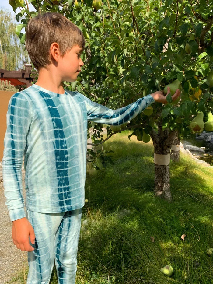 Bamboo Stretch Jersey Knit - Ice Shibori - Deadstock - 250gsm