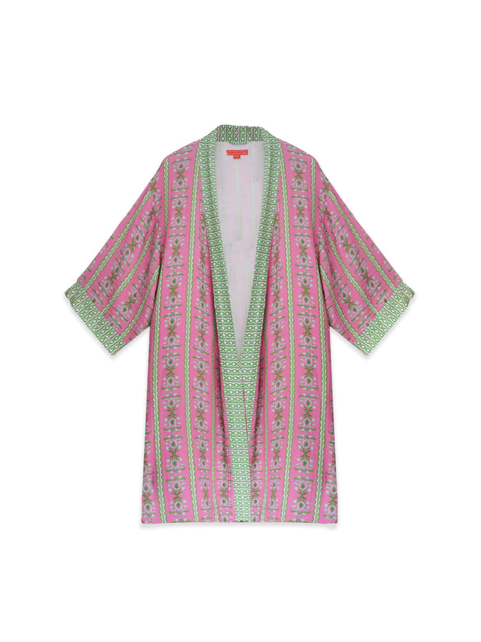 Bathrobe - Cabana Stripe Pink