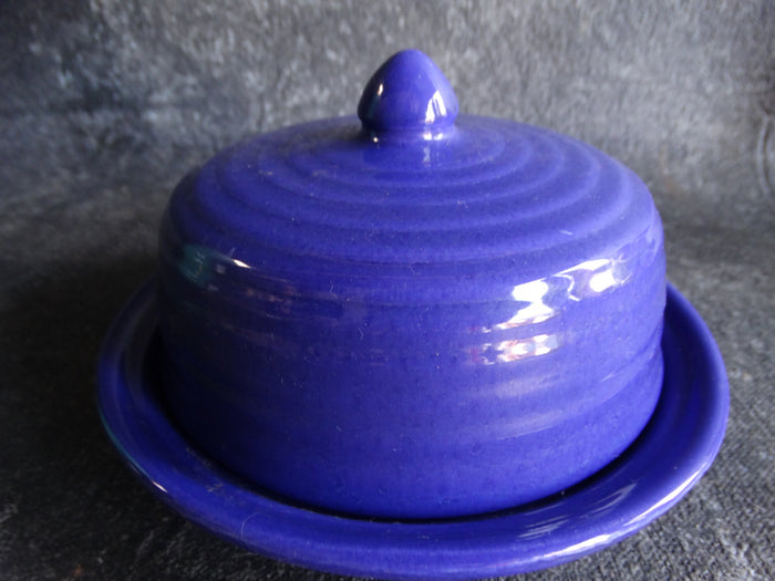 Bauer ringware Round Butter Dish in Cobalt B3064