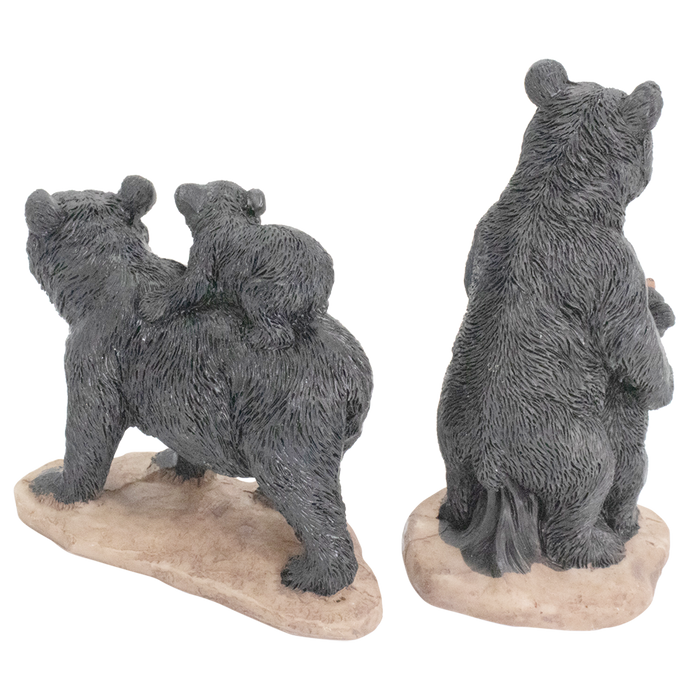 Black Bear Family - Set of 2 - 3" Figurines - NEW