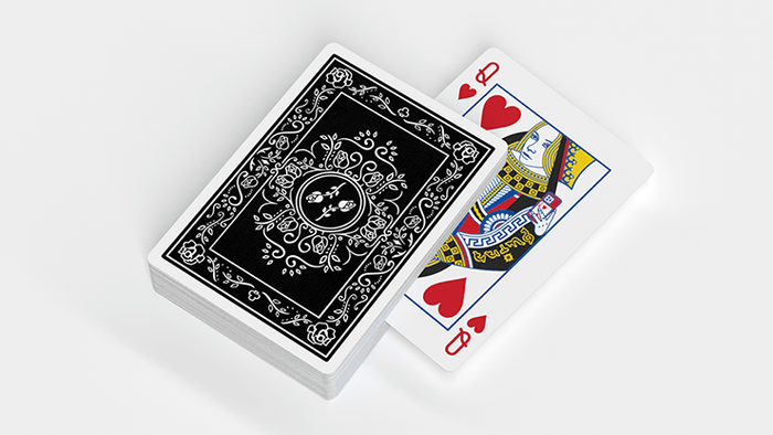 PlayingCardDecks.com-Black Roses Marked Playing Cards USPCC