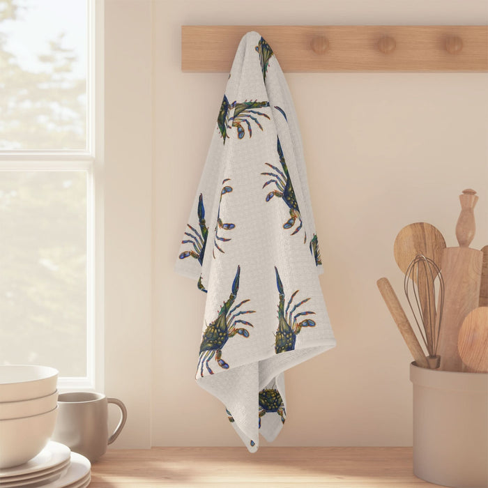 Blue Crabs Soft Kitchen Towel 2 Printify
