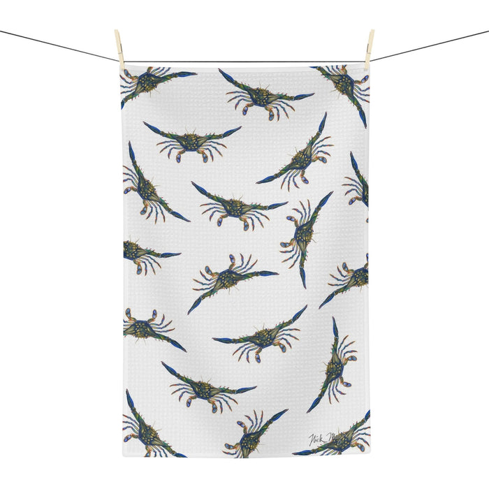Blue Crabs Soft Kitchen Towel 2 Printify