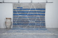 Blue & grey beni ourain rug - Hand-knotted custom carpet