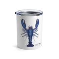 Blue Lobster 3, 10 oz Steel Tumbler Printify