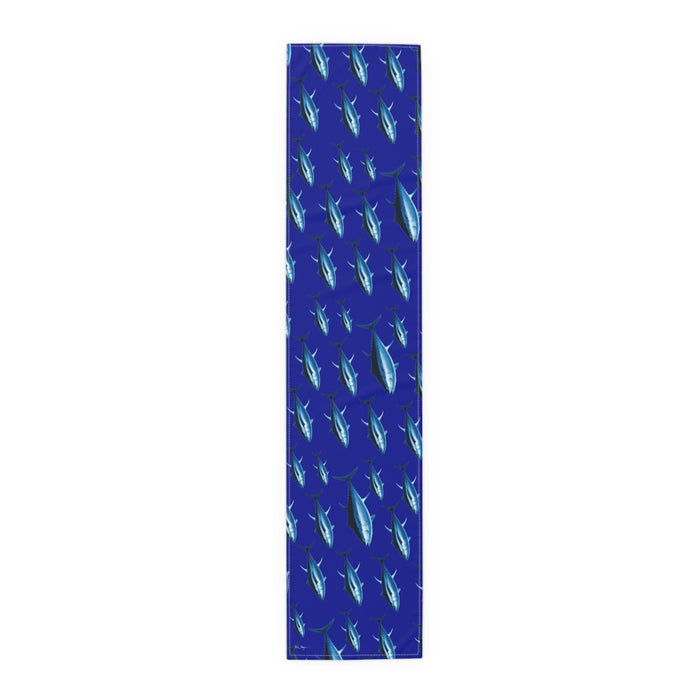 Blue Tuna Cotton Table Runner Printify