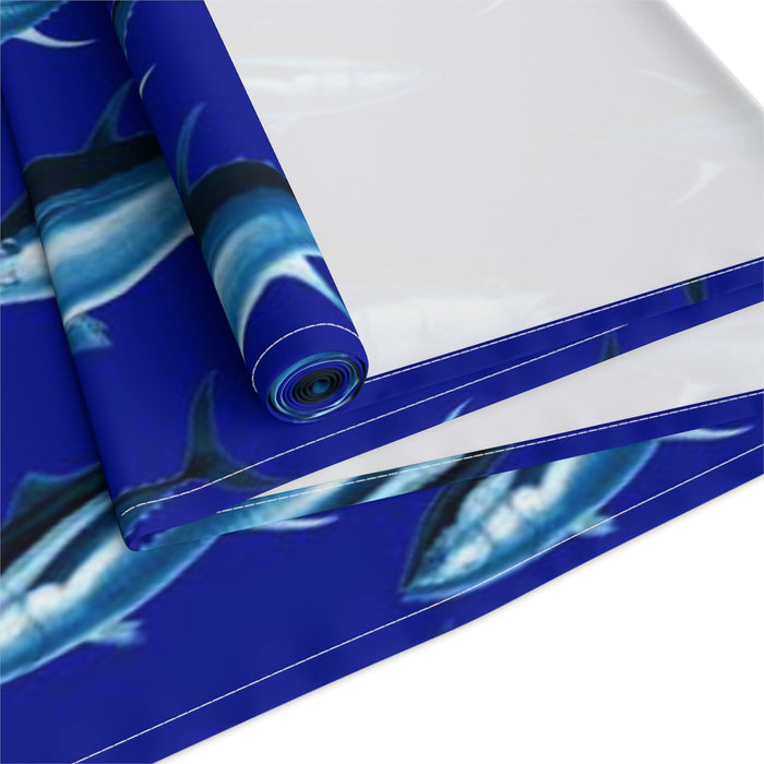 Blue Tuna Cotton Table Runner Printify