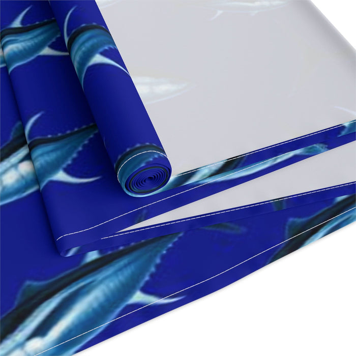 Blue Tuna Cotton Table Runner Printify