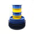 Blue & Yellow Stacking Dishes by Gunnar Cyren for Dansk - Set of Twelve
