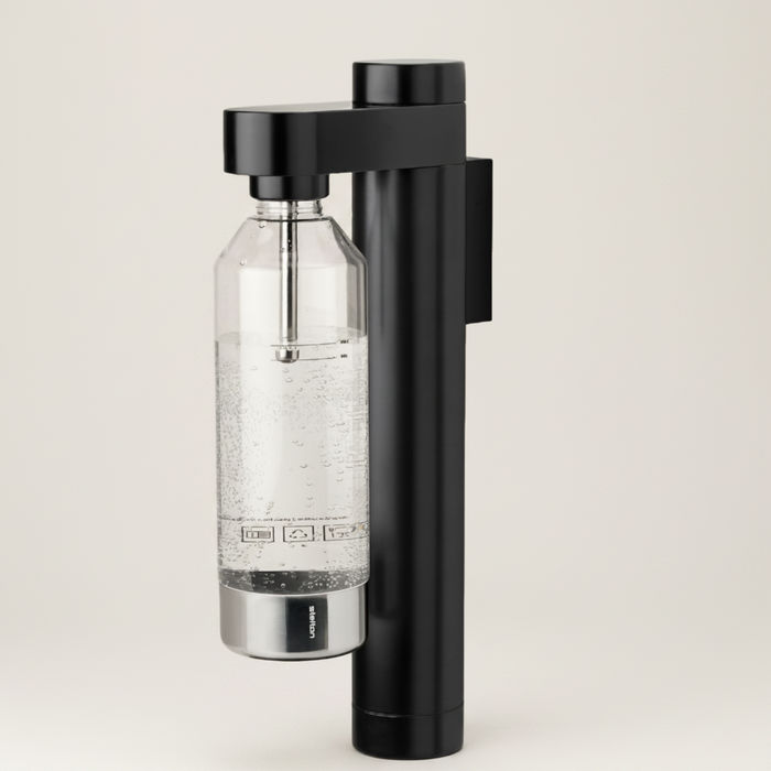 Brus carbonator, wall mount - black metallic