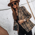 Blazer femme cintré à simple boutonnage et manches longues 4