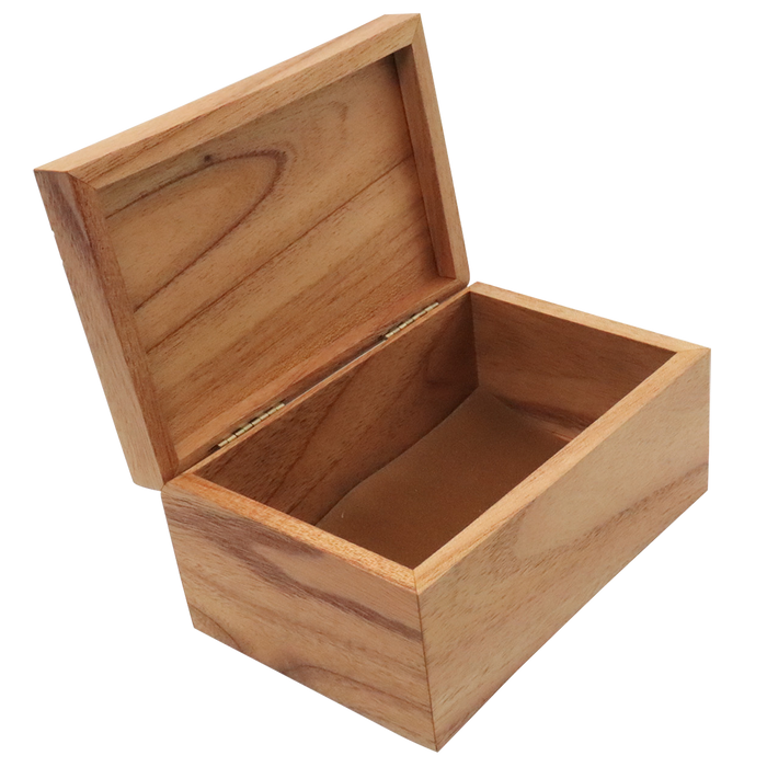 Cat Face Wooden Box, 6" x 4" x 3" - Perfect for stash box and Keepsake Box for Gift, Jewelry