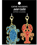 Cathe Holden Zipper Pulls 2ct  Crab & Lobster -- Moda Fabrics