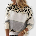 Cheyenne - Comfortable Sweater with Leopard Print