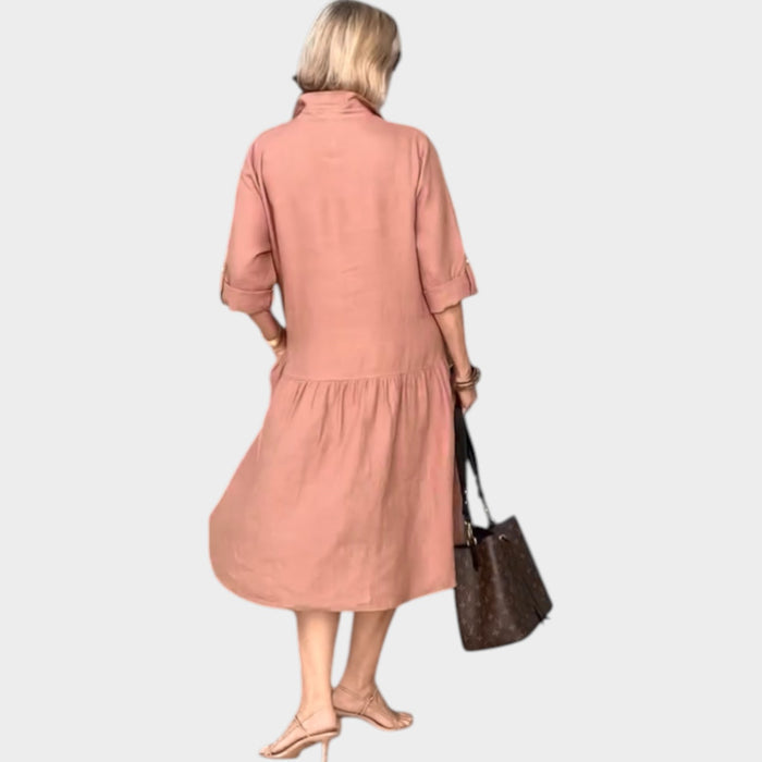 Chic Collared Midi Dress