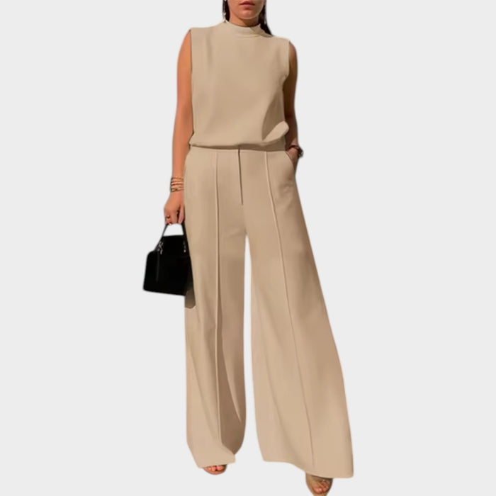 Chic Sleeveless Two-Piece Set